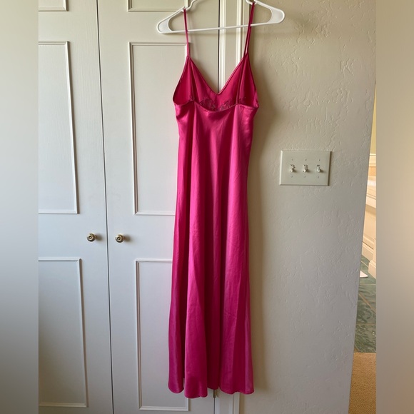 Vintage 80s LeJaby Paris Saks Fifth Ave Pink Slip Dress size 8 - Picture 4 of 4